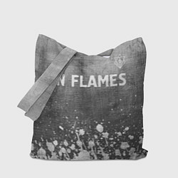 Сумка-шопер In Flames - grey gradient посередине, цвет: 3D-принт