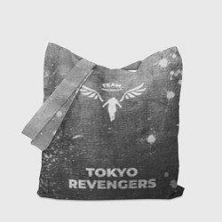 Сумка-шопер Tokyo Revengers - grey gradient по-центру, цвет: 3D-принт