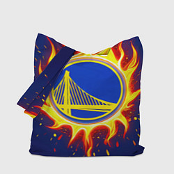 Сумка-шопер Голден Стэйт Уорриорз в огне, цвет: 3D-принт