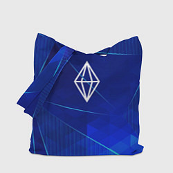 Сумка-шопер The Sims blue poly, цвет: 3D-принт
