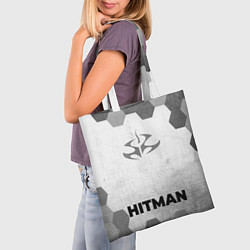 Сумка-шопер Hitman - white gradient по-центру, цвет: 3D-принт — фото 2