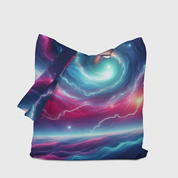 Сумка-шоппер Spiral neon galaxy - ai art fantasy