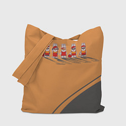 Сумка-шопер Пять спортивных кроликов, цвет: 3D-принт