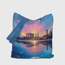 Сумка-шопер Античный островок, цвет: 3D-принт