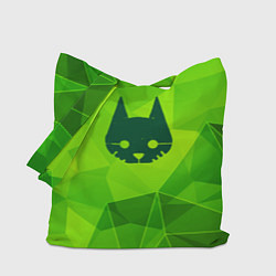 Сумка-шопер Stray green poly, цвет: 3D-принт