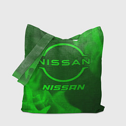 Сумка-шопер Nissan - green gradient, цвет: 3D-принт