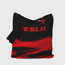 Сумка-шопер Tesla - red gradient посередине, цвет: 3D-принт