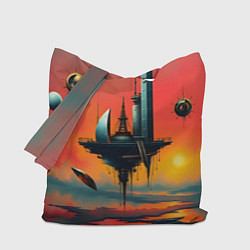 Сумка-шопер Абстракция в стиле сюрреализма, цвет: 3D-принт