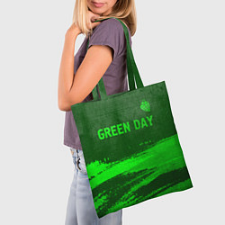 Сумка-шопер Green Day - green gradient посередине, цвет: 3D-принт — фото 2