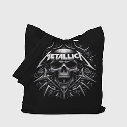 Сумка-шопер Metallica - a skull with roses and thorns, цвет: 3D-принт