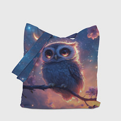 Сумка-шопер Совушка и полумесяц, цвет: 3D-принт