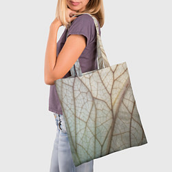 Сумка-шопер Прожилки листика, цвет: 3D-принт — фото 2