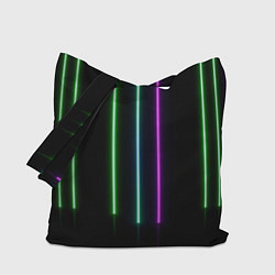 Сумка-шопер Neon stripes, цвет: 3D-принт