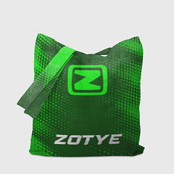 Сумка-шопер Zotye - green gradient по-центру, цвет: 3D-принт
