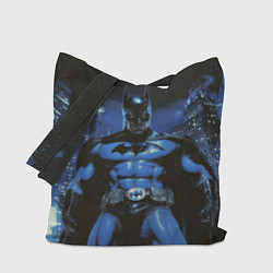Сумка-шопер Бэтмен синий город, цвет: 3D-принт