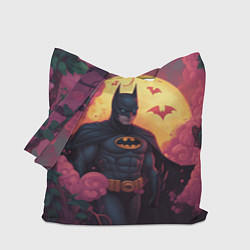 Сумка-шопер Бэтмен и дерево с цветами, цвет: 3D-принт