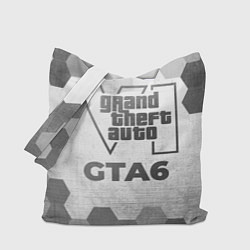 Сумка-шопер GTA6 - white gradient, цвет: 3D-принт