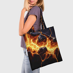 Сумка-шопер Золотая лава текстура, цвет: 3D-принт — фото 2