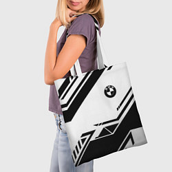 Сумка-шопер BMW geometry black, цвет: 3D-принт — фото 2
