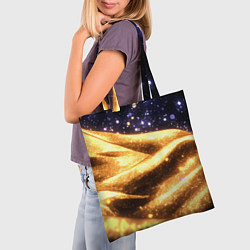 Сумка-шопер Золотая текстура и синее небо, цвет: 3D-принт — фото 2