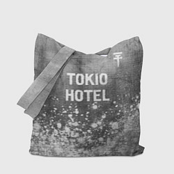 Сумка-шопер Tokio Hotel - grey gradient посередине, цвет: 3D-принт