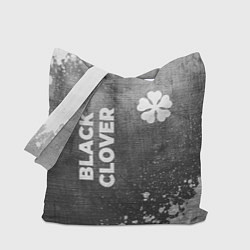 Сумка-шопер Black Clover - grey gradient вертикально, цвет: 3D-принт