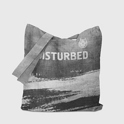 Сумка-шопер Disturbed - grey gradient посередине, цвет: 3D-принт