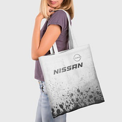 Сумка-шопер Nissan - white gradient посередине, цвет: 3D-принт — фото 2
