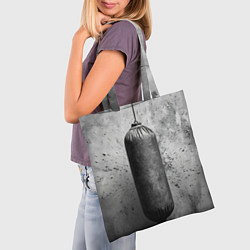 Сумка-шопер Серая боксерская груша, цвет: 3D-принт — фото 2