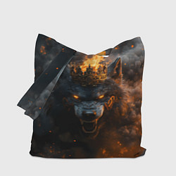 Сумка-шопер Волк в огне, цвет: 3D-принт