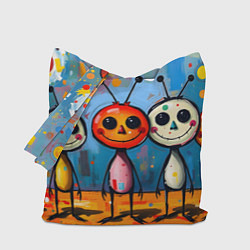 Сумка-шопер Инопланетные человечки, цвет: 3D-принт