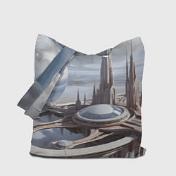 Сумка-шопер Инопланетный город, цвет: 3D-принт