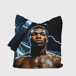 Сумка-шопер Мухаммед Али и молния, цвет: 3D-принт