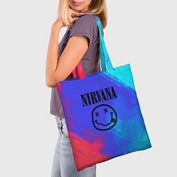 Сумка-шопер Nirvana жидкие краски, цвет: 3D-принт — фото 2