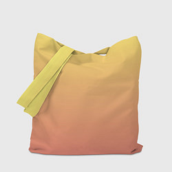 Сумка-шопер Градиент нежный жёлто-розовый, цвет: 3D-принт
