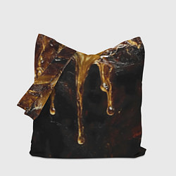 Сумка-шопер Стекающий мед - текстура, цвет: 3D-принт