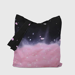 Сумка-шопер Розовая текстура с лепестками, цвет: 3D-принт