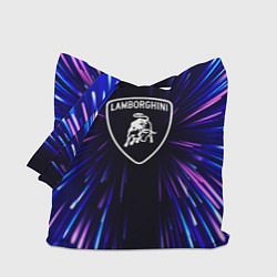 Сумка-шопер Lamborghini neon energy, цвет: 3D-принт