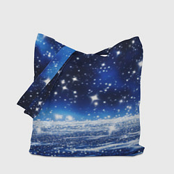 Сумка-шоппер Космический синий абстрактный фон - текстура