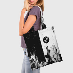 Сумка-шопер BMW black fire, цвет: 3D-принт — фото 2