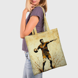 Сумка-шопер Гандболист на бежевом, цвет: 3D-принт — фото 2