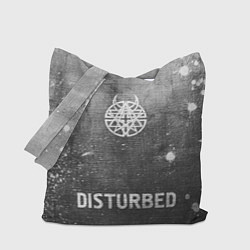 Сумка-шопер Disturbed - grey gradient по-центру, цвет: 3D-принт