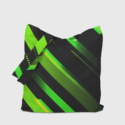 Сумка-шопер Color black green, цвет: 3D-принт