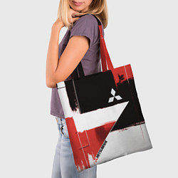 Сумка-шопер Митсубиси логотип, цвет: 3D-принт — фото 2