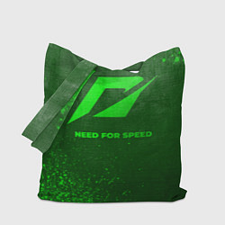 Сумка-шопер Need for Speed - green gradient, цвет: 3D-принт