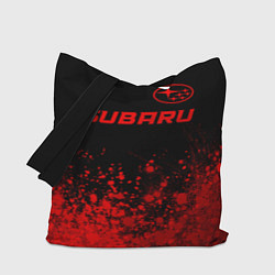 Сумка-шопер Subaru - red gradient посередине, цвет: 3D-принт