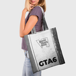 Сумка-шопер GTA6 - white gradient по-центру, цвет: 3D-принт — фото 2