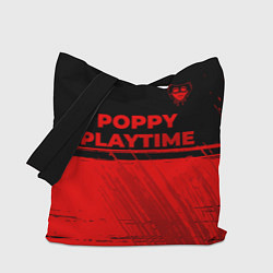 Сумка-шопер Poppy Playtime - red gradient посередине, цвет: 3D-принт