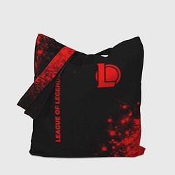 Сумка-шопер League of Legends - red gradient вертикально, цвет: 3D-принт