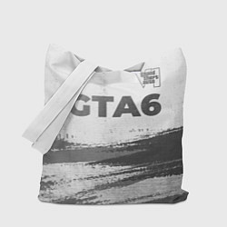 Сумка-шопер GTA6 - white gradient посередине, цвет: 3D-принт